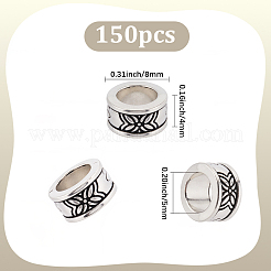 150 шт. европейские бусины из сплава в тибетском стиле&nbsp;FIND-SP0004-82