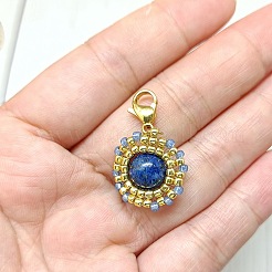 Подвеска из лазурита&nbsp;HJEW-MZ00034-01