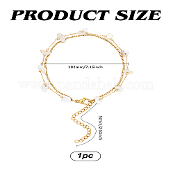 1шт. браслеты из нескольких нитей с натуральной смешанной каменной крошкой&nbsp;BJEW-LP0003-22A