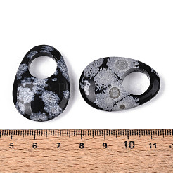 Подвески из натурального снежного обсидиана с большими отверстиями&nbsp;G-N348-06B-11