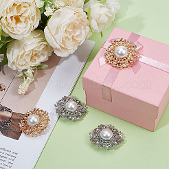 4 шт. 2-х цветные пуговицы из сплава с тремя отверстиями на ножке&nbsp;FIND-NB0006-76