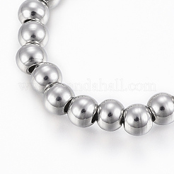 Браслеты из нержавеющей стали 201 с бусинами&nbsp;BJEW-K174-03P