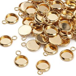 Оправы для подвесок из нержавеющей стали 304 в виде кабошонов&nbsp;LS-X-STAS-Z030-01E-G