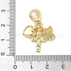 Латунь микропаве прозрачный кубический цирконий европейские подвески с подвесками&nbsp;LS-KK-K368-33G