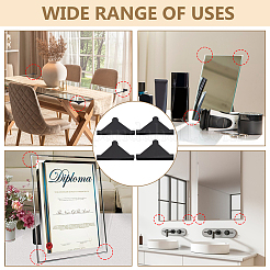 48 шт. 4 стиля треугольные пластиковые мебельные уголки&nbsp;AJEW-BC0007-83A