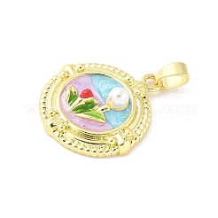 Латунь эмаль подвески&nbsp;KK-Z101-09G-F01