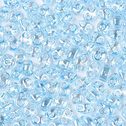 Прозрачные цвета блеск стеклянный бисер&nbsp;SEED-N008-09B