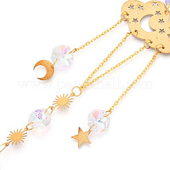 Кулон в виде ловца солнца из граненого стекла&nbsp;LS-AJEW-A037-12G