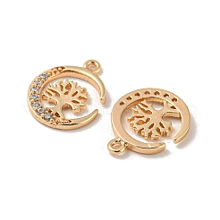 Латунные микропаве прозрачные подвески с фианитом&nbsp;ZIRC-R113-02G