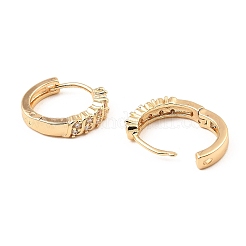 Латунные кубических серьги циркония обруч&nbsp;EJEW-D078-20KCG