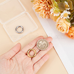 2 шт. 2-х цветные пружинные затворные кольца из нержавеющей стали 304&nbsp;STAS-GO0001-21