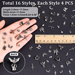 64 шт. 16 стиля кабошонов из сплава на тему Хэллоуина&nbsp;DIY-GA0007-20