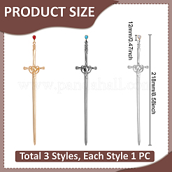 3 шт. закладка из сплава меча&nbsp;AJEW-UN00042