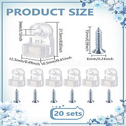 20 комплект пластиковых зажимов для установки зеркала&nbsp;KY-LP0001-15
