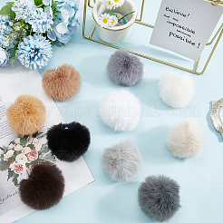 10 шт. Мягкий помпон из искусственного меха кролика 10 цветов&nbsp;DIY-CY0001-87