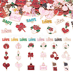 52 шт. 26 стиля подвески из сплава и эмали на тему Дня святого Валентина&nbsp;ENAM-TA0002-83