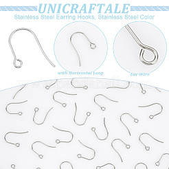 200 шт. крючки для сережек из нержавеющей стали 304&nbsp;STAS-UN0058-59P