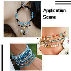 7 нить 7-х цветные стеклянные бусины&nbsp;GLAA-YS0001-06