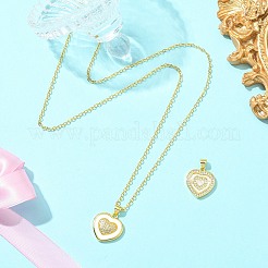 2 шт. 2 стиля подвески из натуральной ракушки с латунным паве&nbsp;KK-CJ0003-40B