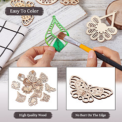 Набор для самостоятельного изготовления филигранных деревянных сережек-подвесок&nbsp;DIY-TA0009-69