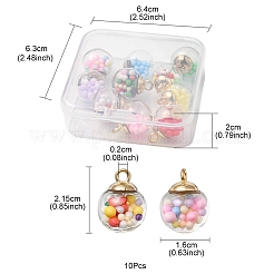 10 шт. Подвески из стеклянных шариков&nbsp;GLAA-YW0001-78