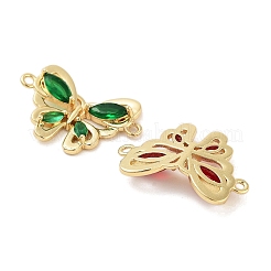 Покрытие стойки латунное паве подвески-бабочки из кубического циркония&nbsp;KK-Z064-36G