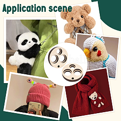 Измерительный инструмент из липы для кукольных глаз&nbsp;TOOL-WH0155-124B