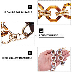 4 шт. 4 стиля акриловый ремешок с цепочкой для бордюров&nbsp;FIND-GN0001-13