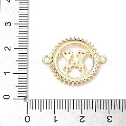 Подвески-соединители для дружбы с латунными подвесками из прозрачных кубических цирконий&nbsp;KK-L253-06G