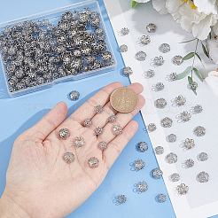 300 шт. 2-х стильные 5-лепестковые колпачки для бусин из нержавеющей стали 304&nbsp;STAS-UN0042-43