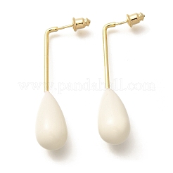 Латунные серьги-гвоздики в форме каплевидных подвесок&nbsp;LS-EJEW-A121-19A-01