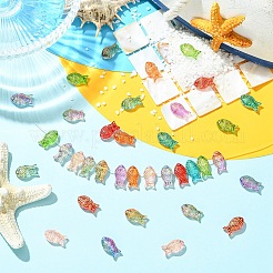 45шт 9 цвета гальванические прозрачные стеклянные бусины&nbsp;EGLA-YW0005-62