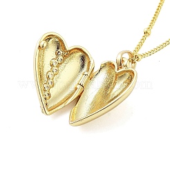 Латунные микропаве прозрачные кубические цирконии спутниковая цепь медальон кулон ожерелья для женщин&nbsp;NJEW-M009-03G-A