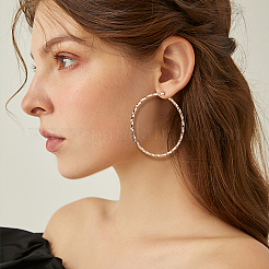 12 пара серег-колец из нержавеющей стали в двух стилях&nbsp;STAS-UN0028-53