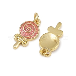 Латунные эмалевые леденцы-подвески&nbsp;KK-D424-20A-G