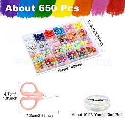 Наборы для изготовления браслетов из акриловых бусин разных форм своими руками&nbsp;DIY-YW0010-97