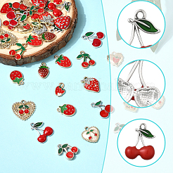 40 шт. 20 подвески из сплава клубники и вишни&nbsp;FIND-SC0019-92