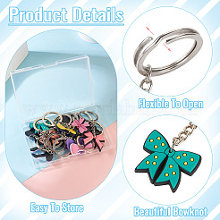 13 шт. 13 стиля пластиковых брелоков-бантов из ПВХ&nbsp;KEYC-TA0001-55