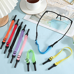 8 шт. двухцветные эластичные нейлоновые спортивные ремешки для солнцезащитных очков&nbsp;AJEW-GF0010-53