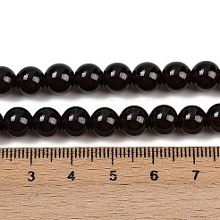 Мозамбикские импортные круглые бусины из натурального граната класса АААА&nbsp;G-E300-AAAA-8mm