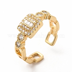 Прямоугольное открытое кольцо-манжета из кубического циркония KK-A180-31G