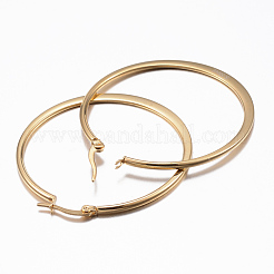 Большие серьги-кольца из нержавеющей стали 304 EJEW-H331-17G