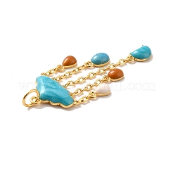 Подвески из латуни с эмалью в стойку&nbsp;KKB-M230-42G