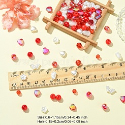 420шт бусины из искусственного жемчуга из АБС-пластика&nbsp;OACR-YW0002-40