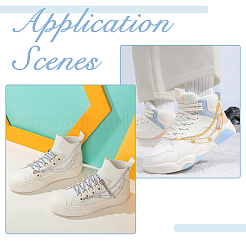 4 шт. 2-х цветные латунные цепи для ремней для ботинок&nbsp;HJEW-HS00051