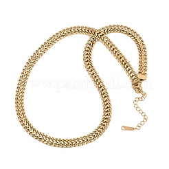 Женские ожерелья из двух цепочек панцирного плетения из нержавеющей стали 304 толщиной 6.5 мм&nbsp;NJEW-G179-07G