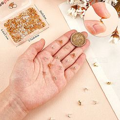 200 шт. 2-х цветные латунные наконечники для бусин KK-BBC0015-91