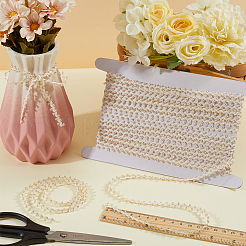 10 ярд полиэстеровых золотистых металлизированных волнистых кружевных лент&nbsp;OCOR-GF0003-81A