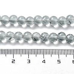 Строковые прозрачные стеклянные бусины в нитях&nbsp;GLAD-Q012-6mm-09