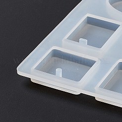 Силиконовые Молды для подвески в виде геометрической Молды и кусочка головоломки&nbsp;X-DIY-D076-03